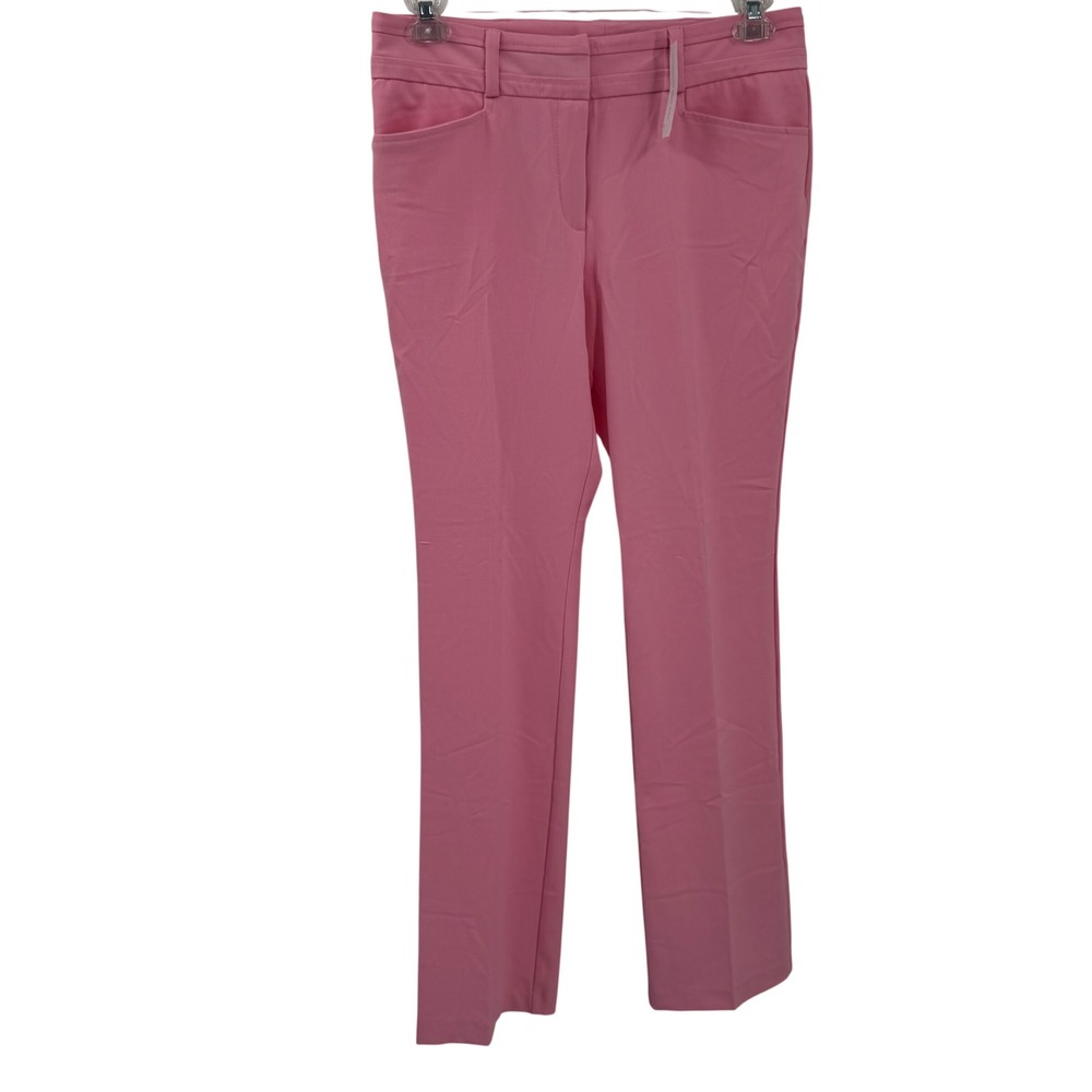 NY & Company Pink Dress Pants Womens 6 Tall Flat Front Boot Cut‎ Retro Office